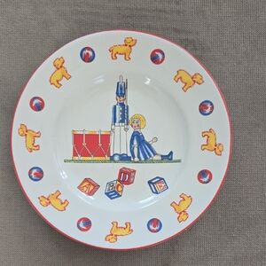 Tiffany & Co. Kids Toy Soldier Plate in White, Red, Blue, Yellow